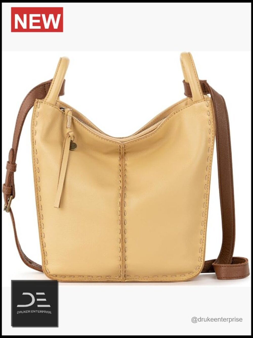 Leather Crossbody Purse with Adjustable Strap for Everyday & Travel